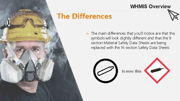 WHMIS Overview The Differences → The main differences that you'll notice are that the