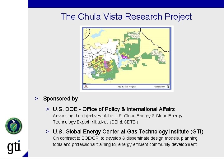 The Chula Vista Research Project > Sponsored by > U. S. DOE - Office