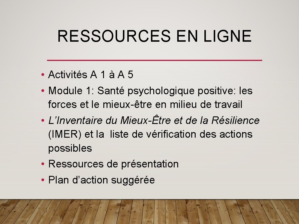 RESSOURCES EN LIGNE • Activités A 1 à A 5 • Module 1: Santé