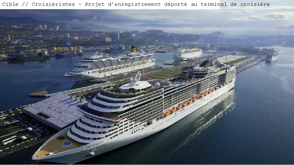 Cible // Croisiéristes – Projet d’enregistrement déporté au terminal de croisière 