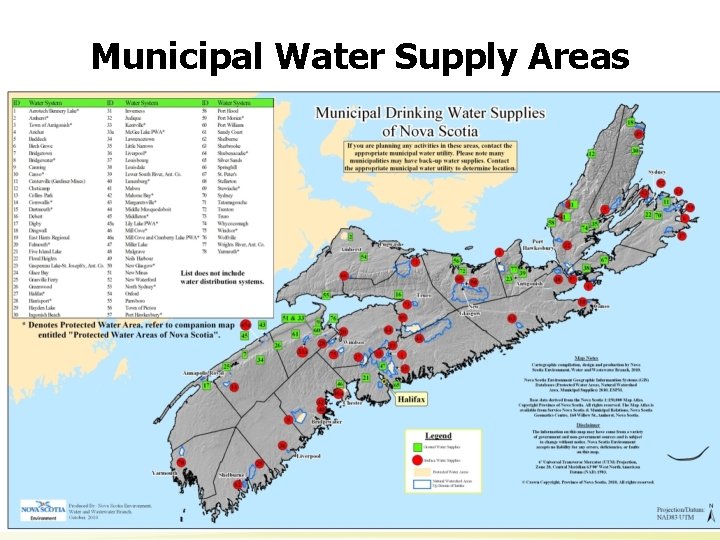 Municipal Water Supply Areas 