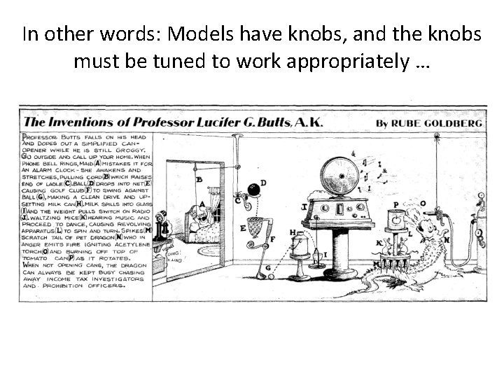 In other words: Models have knobs, and the knobs must be tuned to work
