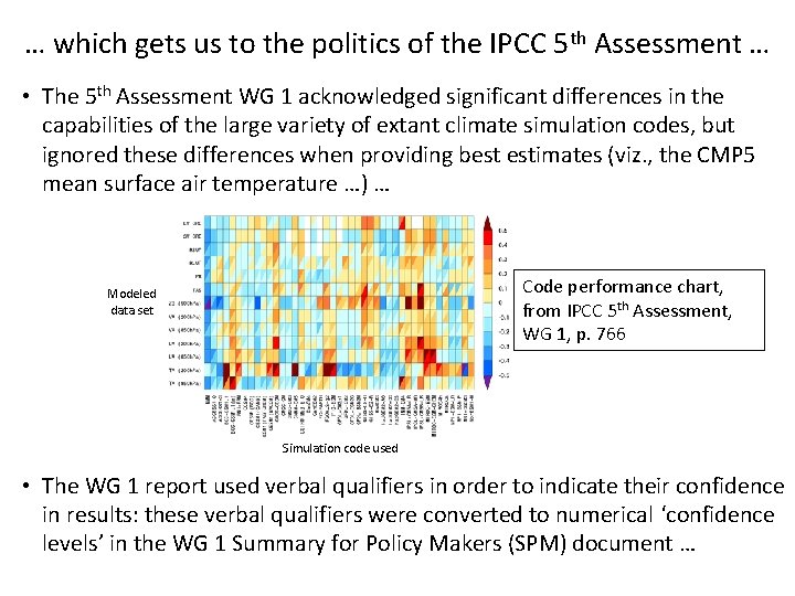 … which gets us to the politics of the IPCC 5 th Assessment …