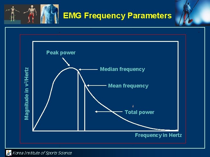 EMG Frequency Parameters Magnitude in v 2/Hertz Peak power Median frequency Mean frequency Total