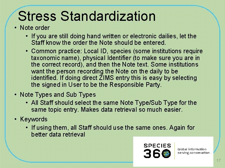 Stress Standardization • Note order • If you are still doing hand written or