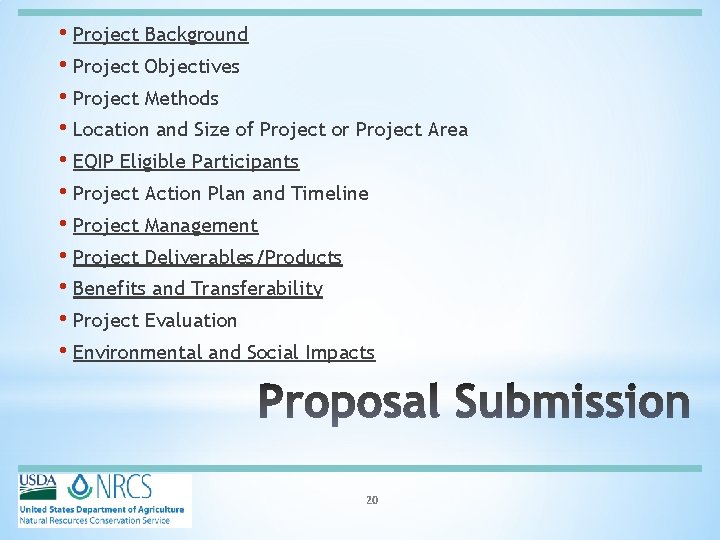  • Project Background • Project Objectives • Project Methods • Location and Size