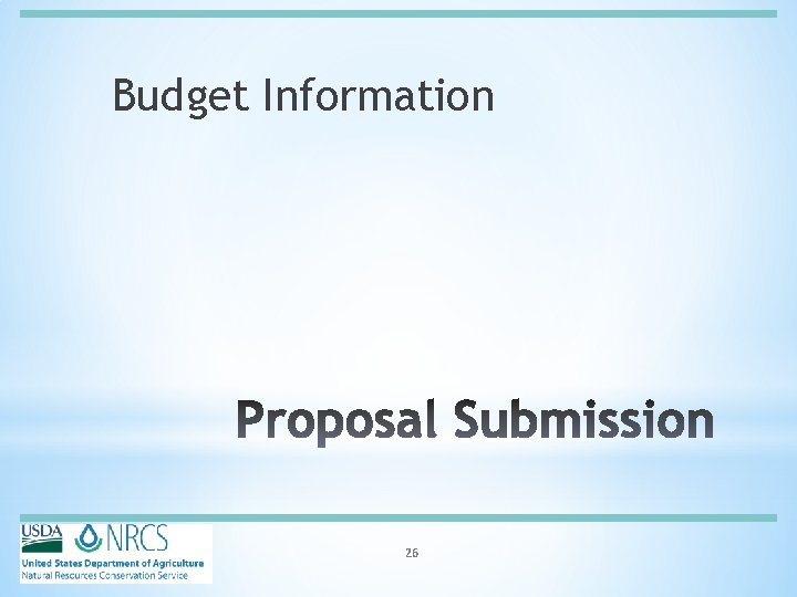 Budget Information 26 