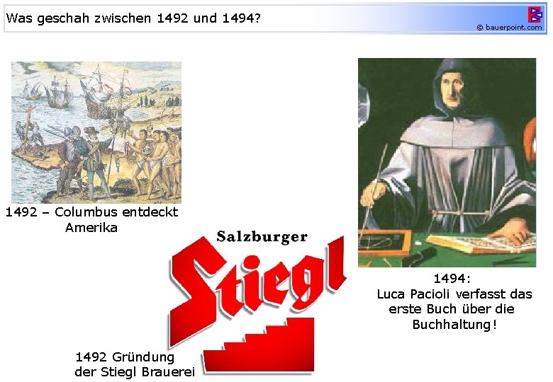 Was geschah zwischen 1492 und 1494? © bauerpoint. com 1492 – Columbus entdeckt Amerika