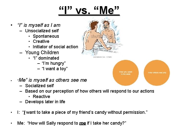 “I” vs. “Me” • “I” is myself as I am – Unsocialized self •