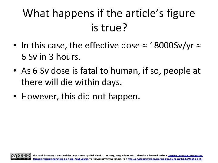 What happens if the article’s figure is true? • In this case, the effective