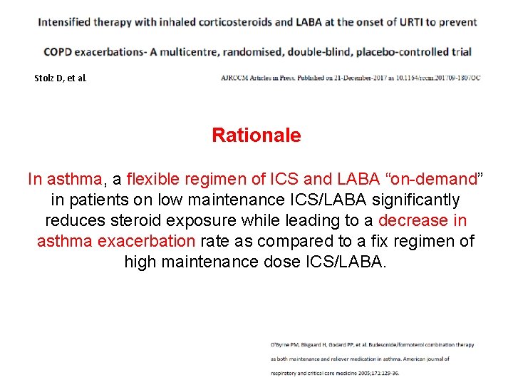 Stolz D, et al. Rationale In asthma, a flexible regimen of ICS and LABA