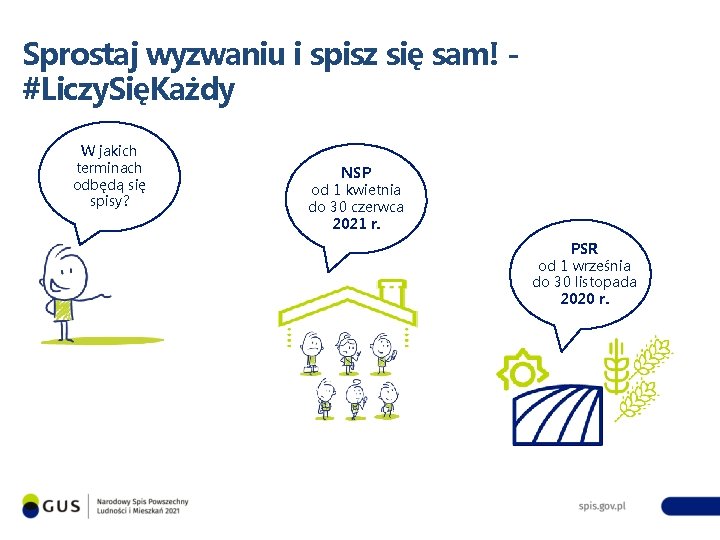 Sprostaj wyzwaniu i spisz się sam! #Liczy. SięKażdy W jakich terminach odbędą się spisy?