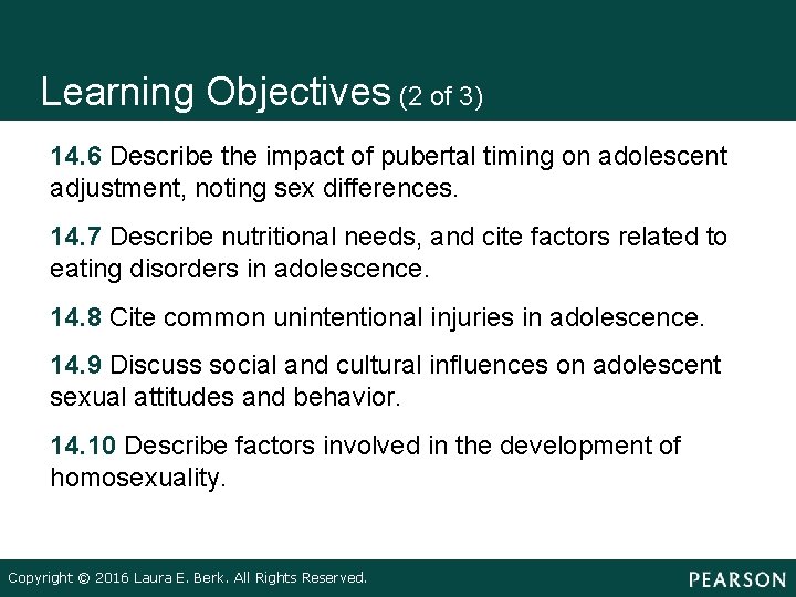 Learning Objectives (2 of 3) • • • 14. 6 Describe the impact of