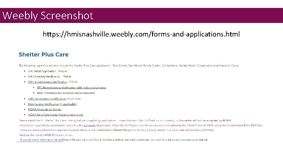Weebly Screenshot https: //hmisnashville. weebly. com/forms-and-applications. html 