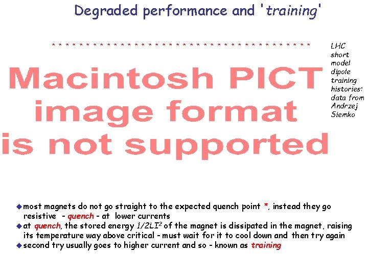Degraded performance and 'training' * * * * * * * * * *