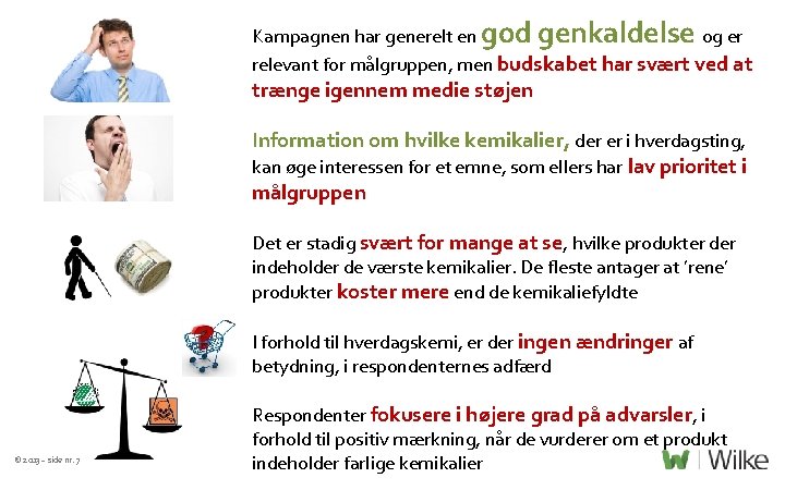 Kampagnen har generelt en god genkaldelse og er relevant for målgruppen, men budskabet har