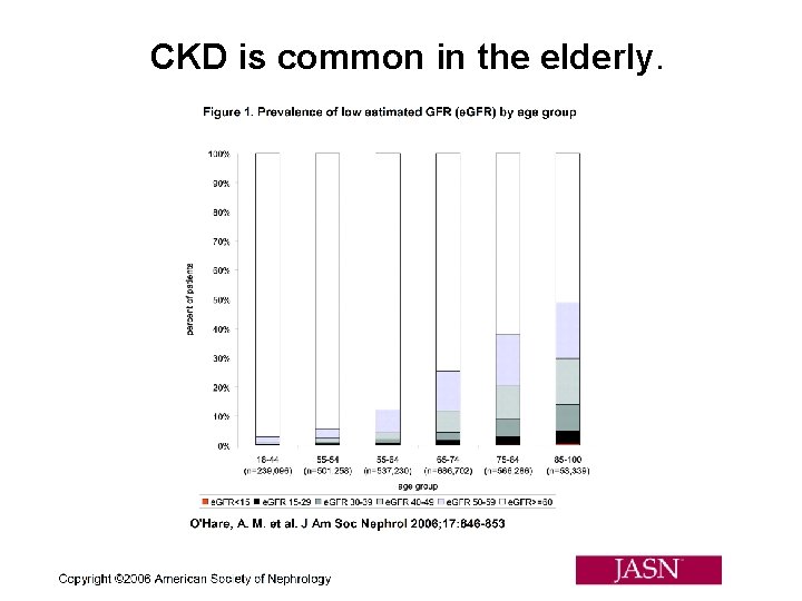 CKD is common in the elderly. 