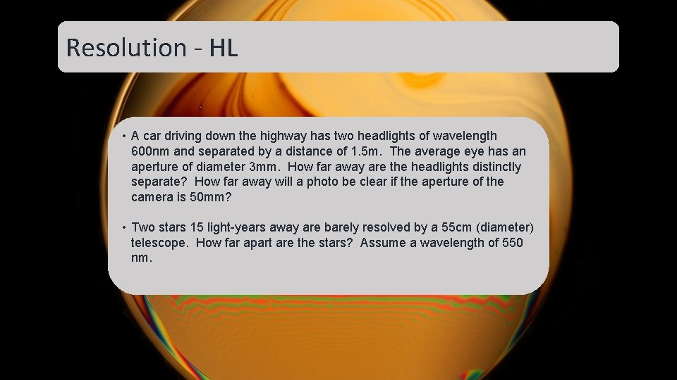 Resolution - HL • A car driving down the highway has two headlights of Resolution - HL • A car driving down the highway has two headlights of