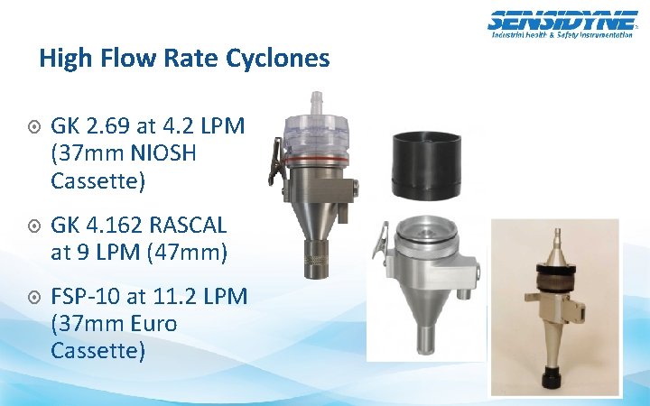 High Flow Rate Cyclones GK 2. 69 at 4. 2 LPM (37 mm NIOSH