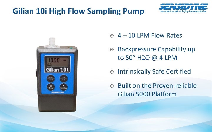 Gilian 10 i High Flow Sampling Pump 4 – 10 LPM Flow Rates Backpressure
