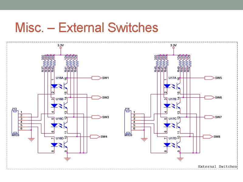 Misc. – External Switches 