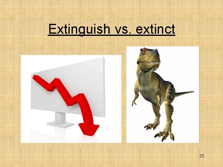 Extinguish vs. extinct 25 