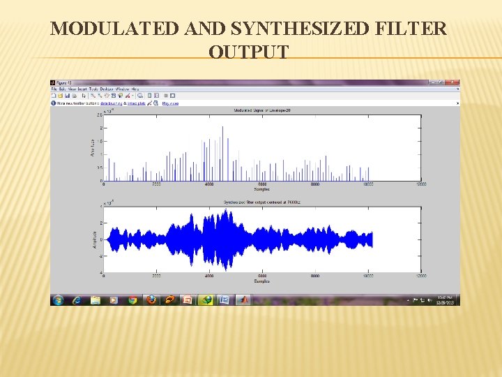 MODULATED AND SYNTHESIZED FILTER OUTPUT 