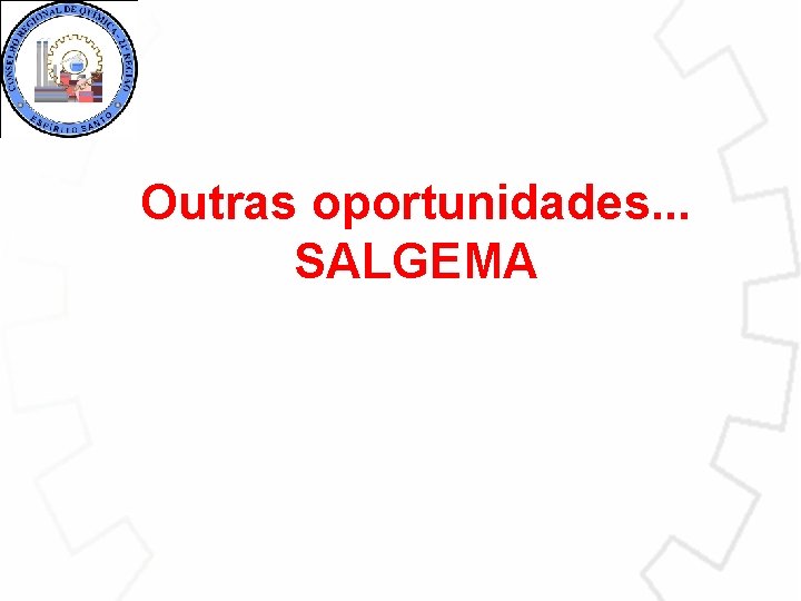 Outras oportunidades. . . SALGEMA 