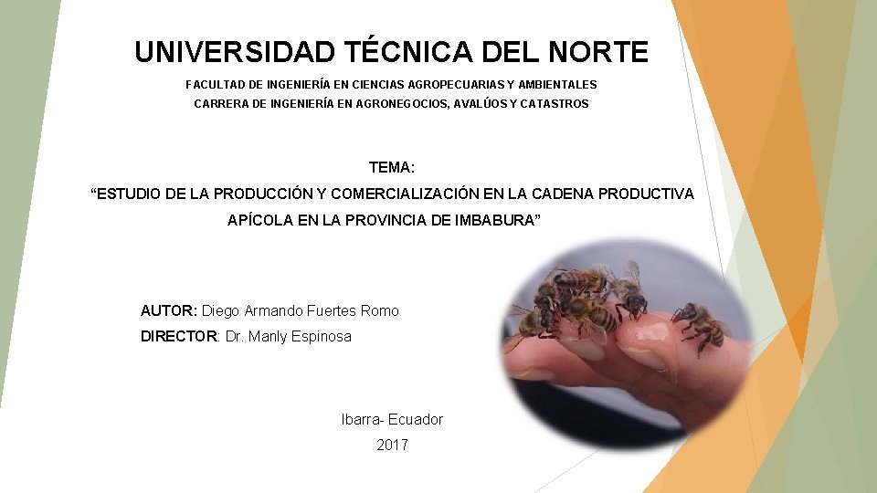 UNIVERSIDAD TÉCNICA DEL NORTE FACULTAD DE INGENIERÍA EN CIENCIAS AGROPECUARIAS Y AMBIENTALES CARRERA DE