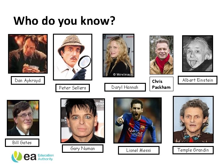 Who do you know? Dan Aykroyd Peter Sellers Bill Gates Gary Numan Daryl Hannah