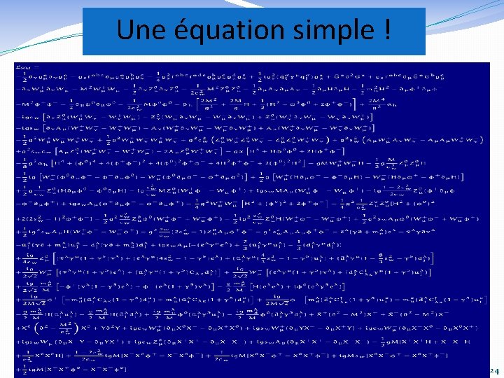 Une équation simple ! 24 