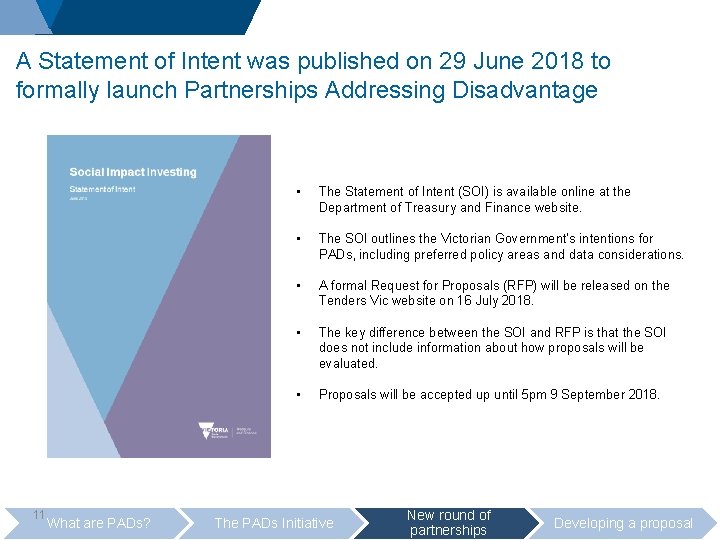 A Statement of Intent was published on 29 June 2018 to formally launch Partnerships