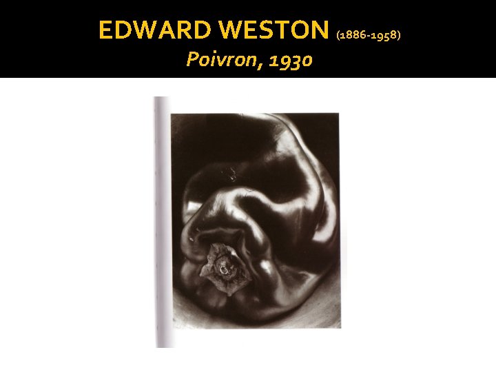EDWARD WESTON (1886 -1958) Poivron, 1930 