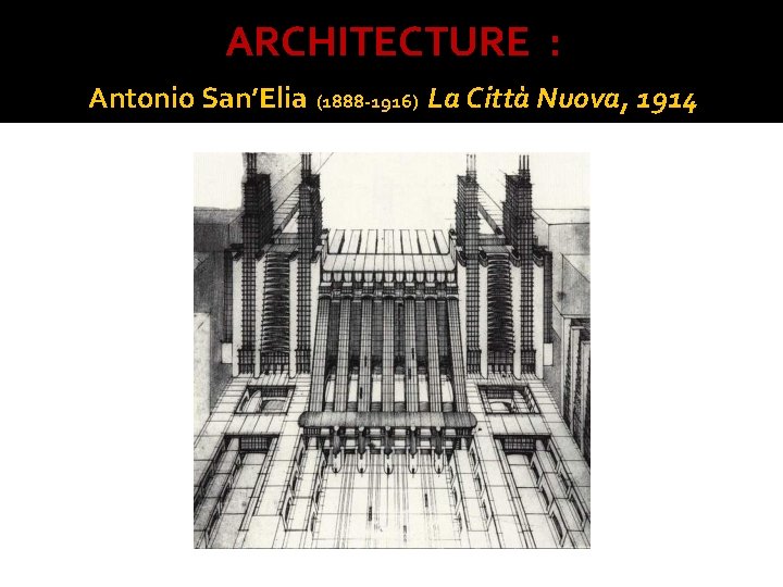 ARCHITECTURE : Antonio San’Elia (1888 -1916) La Città Nuova, 1914 