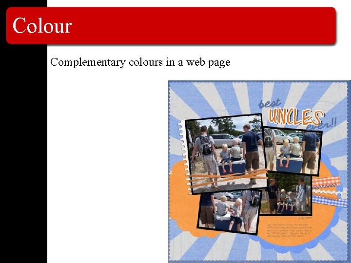 Colour Complementary colours in a web page 