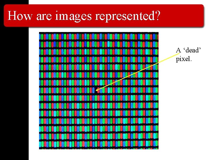 How are images represented? A ‘dead’ pixel. 
