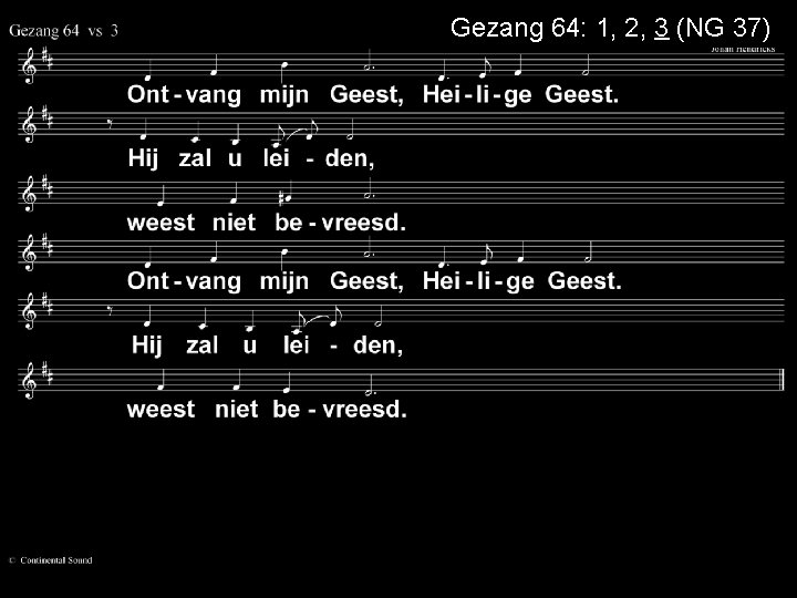 Gezang 64: 1, 2, 3 (NG 37) 