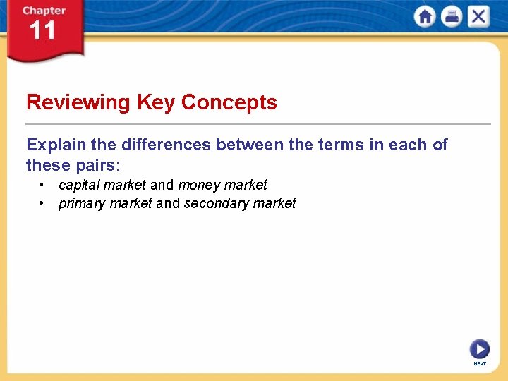 Reviewing Key Concepts Explain the differences between the terms in each of these pairs: