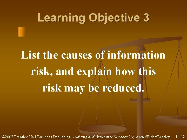 Learning Objective 3 List the causes of information risk, and explain how this risk