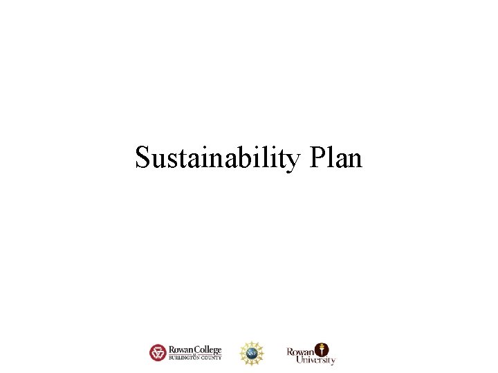 Sustainability Plan Sustainability Plan