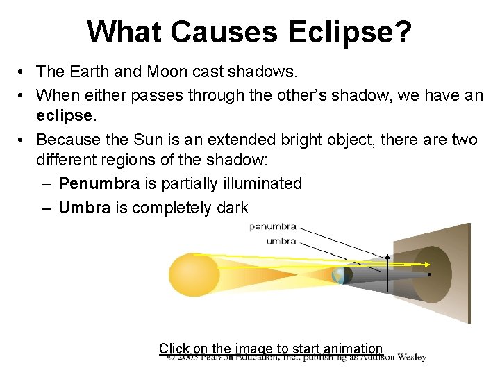 What Causes Eclipse? • The Earth and Moon cast shadows. • When either passes