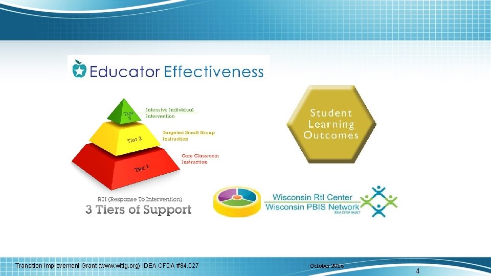 Transition Improvement Grant (www. witig. org) IDEA CFDA #84. 027 October 2016 4 