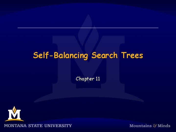 Self-Balancing Search Trees Chapter 11 