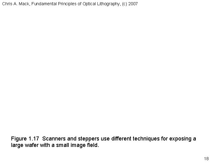 Chris A. Mack, Fundamental Principles of Optical Lithography, (c) 2007 Figure 1. 17 Scanners