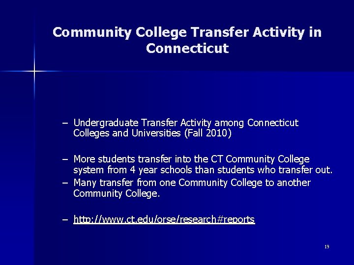 Community College Transfer Activity in Connecticut – Undergraduate Transfer Activity among Connecticut Colleges and