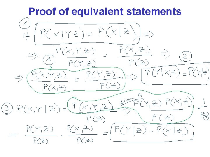 Proof of equivalent statements 