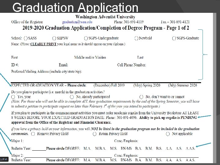 Graduation Application 