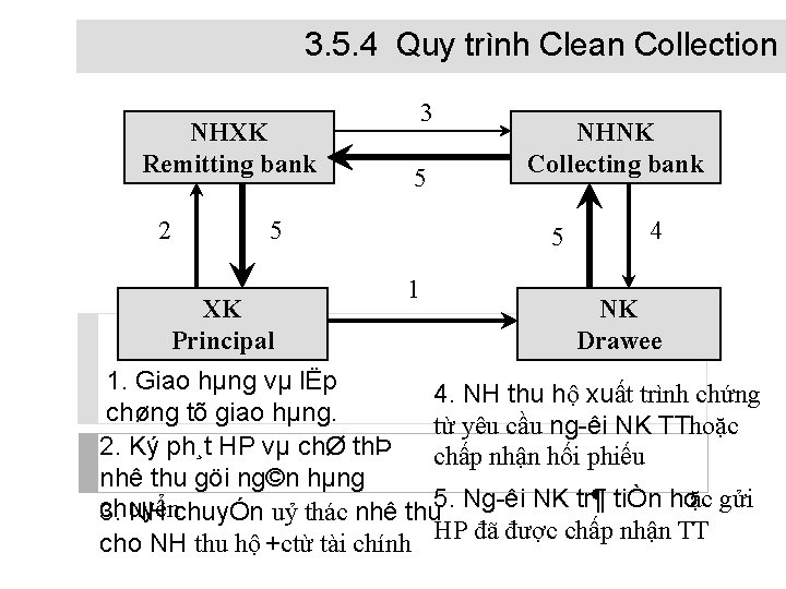 3. 5. 4 Quy trình Clean Collection NHXK Remitting bank 2 3 5 5