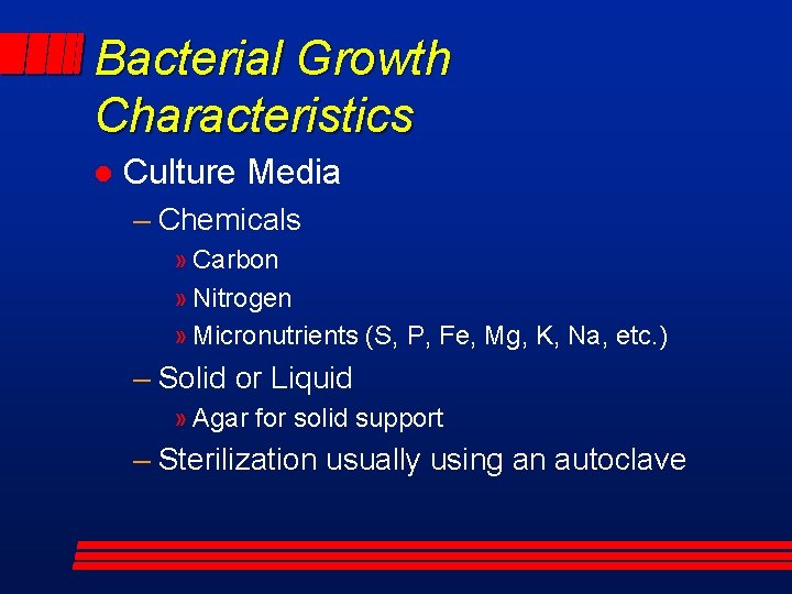 Bacterial Growth Requirements Environmental Effects Bacterial Growth