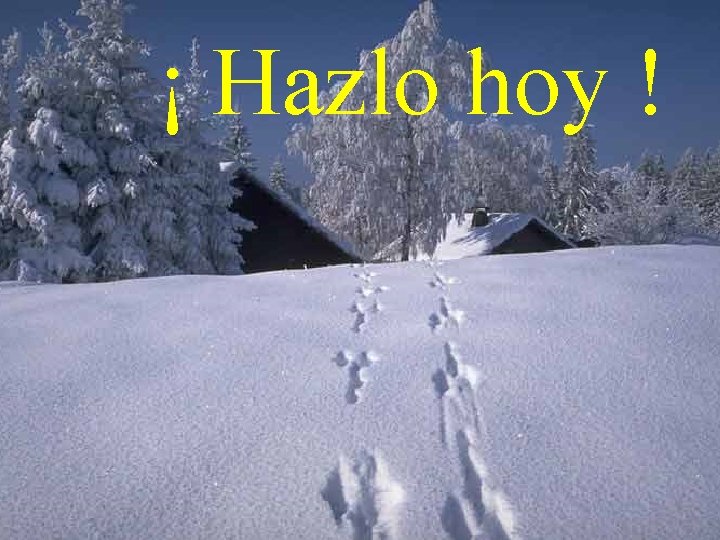 ¡ Hazlo hoy ! 